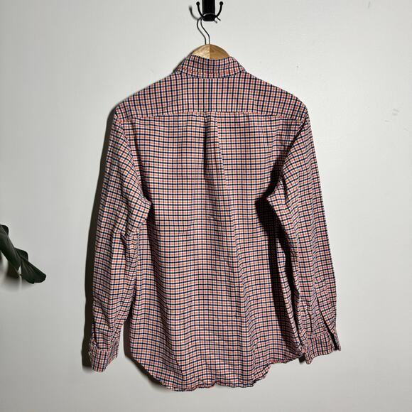 Ralph Lauren Lot 2 Cotton Button Down Shirts Men L Blue Orange Red Preppy Casual - Picture 3 of 11